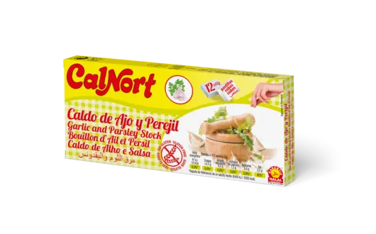 CALDO SABOR AJO Y PEREJIL CALNORT 12 PASTILLAS