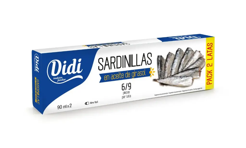 SARDINILLA EN ACEITE 6/9 DIDI RR-90 PACK-2x81GR